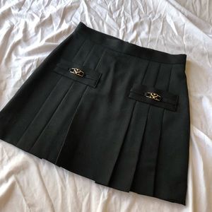 Sandro Rebeca black pleated mini skirt